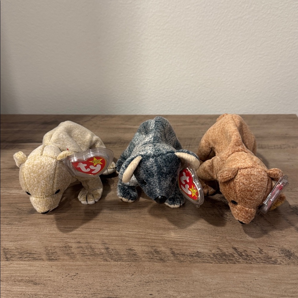 Ty Beanie Babies Trio Realistic Bears - Picture 6 of 13